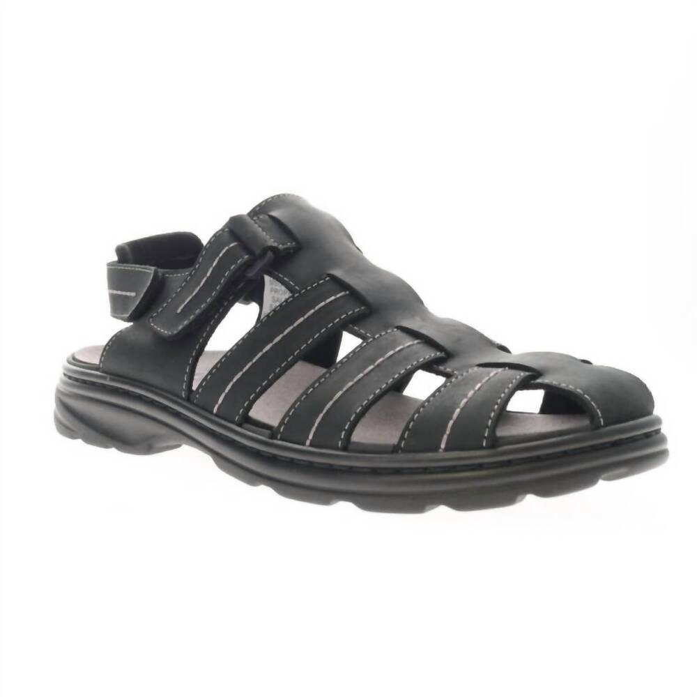 NEW PROPET men’s hunter leather sandals in black